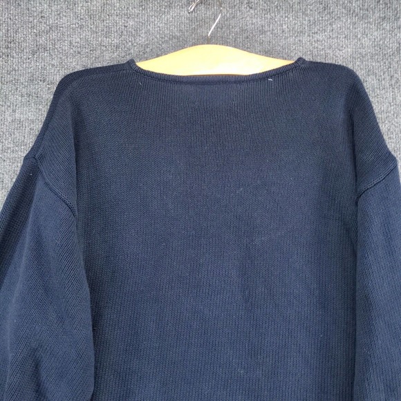 Hackett London Men's Sweater Blue XXL Long Sleeve V-Neck All Cotton Made Italy - Picture 4 of 16